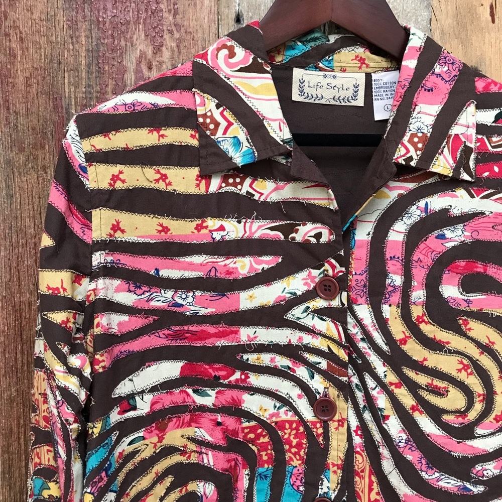 Life Style Appliqué Shirt Large